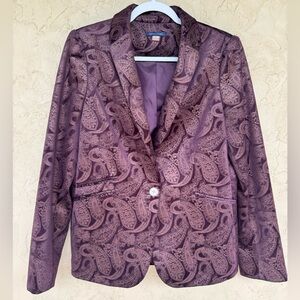 Tommy Hilfiger Velvet Paisley Blazer